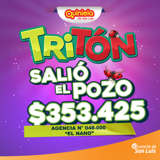 ¡Un ganador del pozo del Tritón en Merlo!